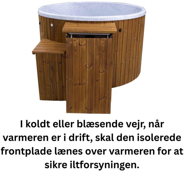 Citytub Arctic Vildmarksbad - Isoleret med Gasovn - Grafit sort
